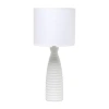 All The Rages Simple Designs Alsace Bottle Ceramic Table Lamp In White