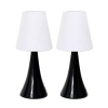 All The Rages Simple Designs Chrome Mini Basic Table Lamp In Black