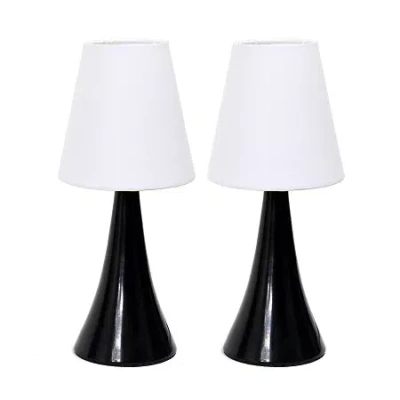 All The Rages Simple Designs Chrome Mini Basic Table Lamp In Black