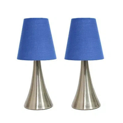 All The Rages Simple Designs Chrome Mini Basic Table Lamp In Blue