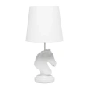 All The Rages Simple Designs Decorative Chess Horse Table Lamp In White