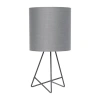 All The Rages Simple Designs Down To The Wire With Fabric Shade Metal Table Lamp In Gray