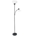 All The Rages Simple Designs Floor Lamp With Reading Light In Black