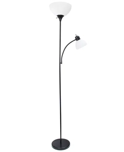 All The Rages Simple Designs Floor Lamp With Reading Light In Black