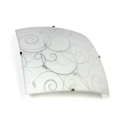 All The Rages Simple Designs Flush Mount With Scroll Swirl Design In White