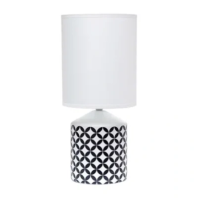 All The Rages Simple Designs Fresh Prints Ceramic Table Lamp In Black