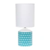 All The Rages Simple Designs Fresh Prints Ceramic Table Lamp In Blue