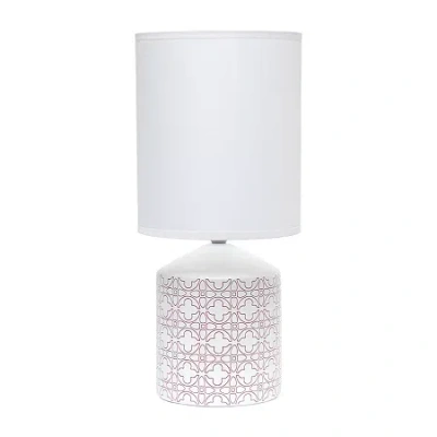 All The Rages Simple Designs Fresh Prints Ceramic Table Lamp In Brown