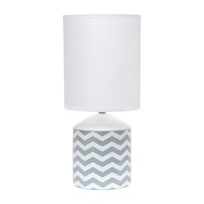 All The Rages Simple Designs Fresh Prints Ceramic Table Lamp In Gray