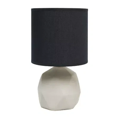 All The Rages Simple Designs Geometric Concrete Table Lamp In Black