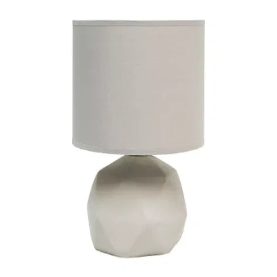 All The Rages Simple Designs Geometric Concrete Table Lamp In Gray