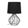 All The Rages Simple Designs Geometrically Wired Iron Table Lamp In Black