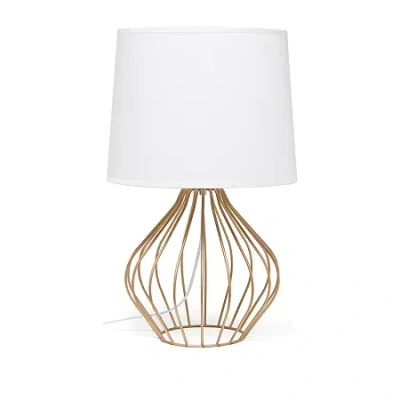 All The Rages Simple Designs Geometrically Wired Iron Table Lamp In Orange