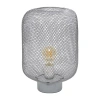 All The Rages Simple Designs Mesh Industrial Metal Table Lamp In Gray