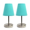 All The Rages Simple Designs Metal Table Lamp In Blue