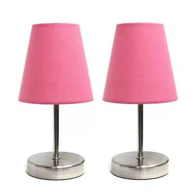 All The Rages Simple Designs Metal Table Lamp In Pink
