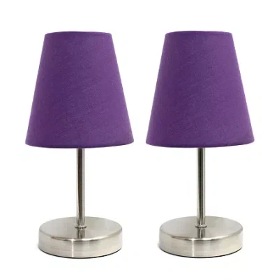 All The Rages Simple Designs Metal Table Lamp In Purple