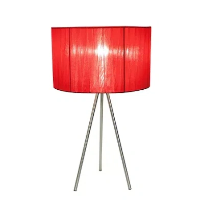 All The Rages Simple Designs Metal Table Lamp In Red