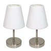 All The Rages Simple Designs Metal Table Lamp In White