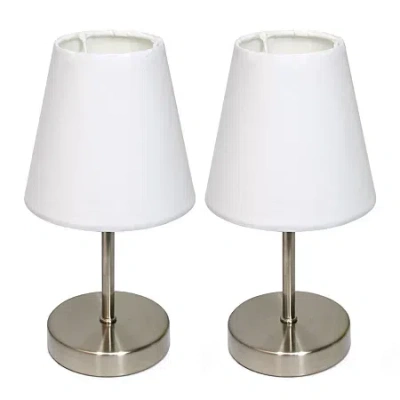 All The Rages Simple Designs Metal Table Lamp In White