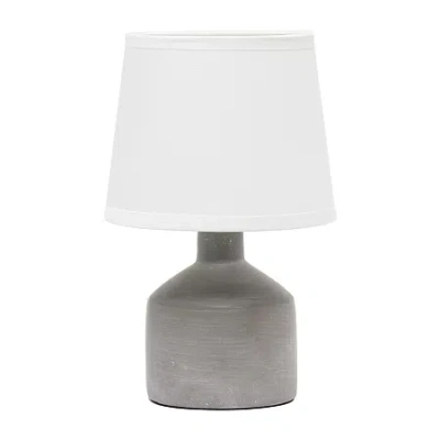 All The Rages Simple Designs Mini Bocksbeutal Ceramic Table Lamp In Gray