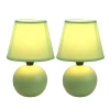All The Rages Simple Designs Mini Globe 2-pc. Lamp Set In Green