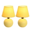 All The Rages Simple Designs Mini Globe 2-pc. Lamp Set In Yellow