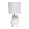 All The Rages Simple Designs Owl Ceramic Table Lamp In White