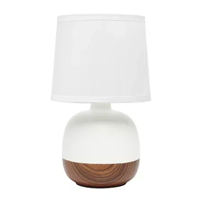 All The Rages Simple Designs Petite Mid Century Ceramic Table Lamp In Brown