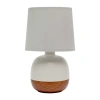 All The Rages Simple Designs Petite Mid Century Ceramic Table Lamp In Gray