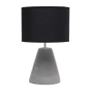 All The Rages Simple Designs Pinnacle Black Concrete Table Lamp In Black