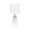 All The Rages Simple Designs Prism Ceramic Table Lamp In White