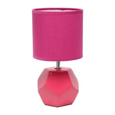 All The Rages Simple Designs Round Prism Mini Table Lamp In Pink