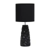 All The Rages Simple Designs Sculpted Ceramic Table Lamp In Black