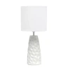 All The Rages Simple Designs Sculpted Ceramic Table Lamp In White