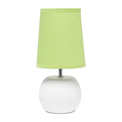 All The Rages Simple Designs Studded Texture Ceramic Table Lamp In Green