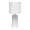 All The Rages Simple Designs Textured Linear Ceramic Table Lamp In White