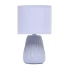 All The Rages Simple Designs Textured Pastel Ceramic Table Lamp In Purple