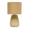 All The Rages Simple Designs Textured Pastel Ceramic Table Lamp In Sand