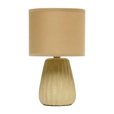 All The Rages Simple Designs Textured Pastel Ceramic Table Lamp In Sand
