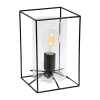 All The Rages Small Black Metal Frame With Clear Shade Glass Table Lamp In Black