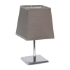 All The Rages Square Shade Metal Table Lamp In Gray