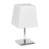 All The Rages Square Shade Metal Table Lamp In White