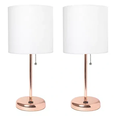 All The Rages Stick Lamp With Usb Charging Port Set Of 2 In Yellow