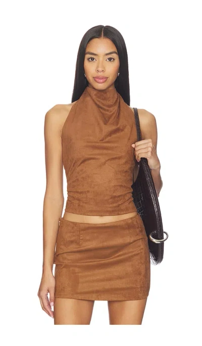 All The Ways Aiya Faux Suede Top In Multi