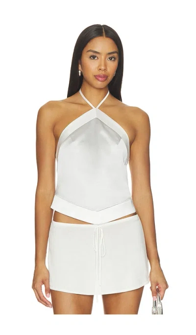 All The Ways Alazne Halter Top In White