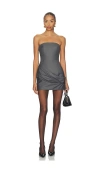 All The Ways Bray Strapless Mini Dress In Gray