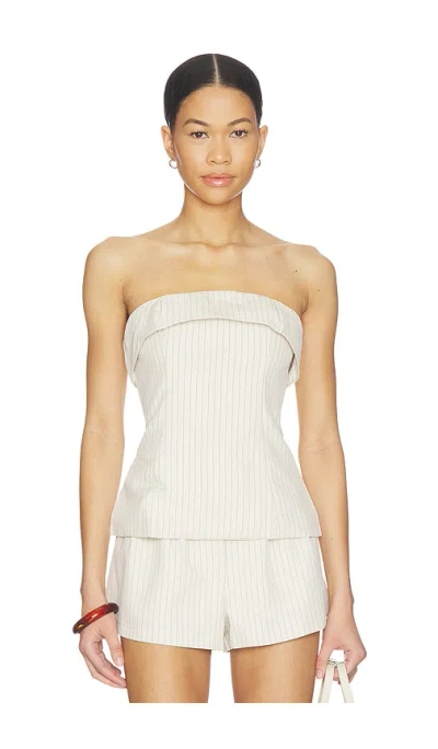All The Ways Braylon Strapless Top In White