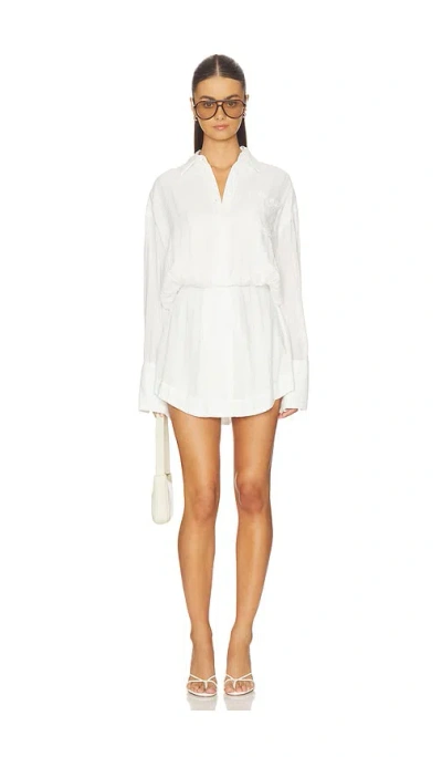 All The Ways Cairo Button Down Dress In White