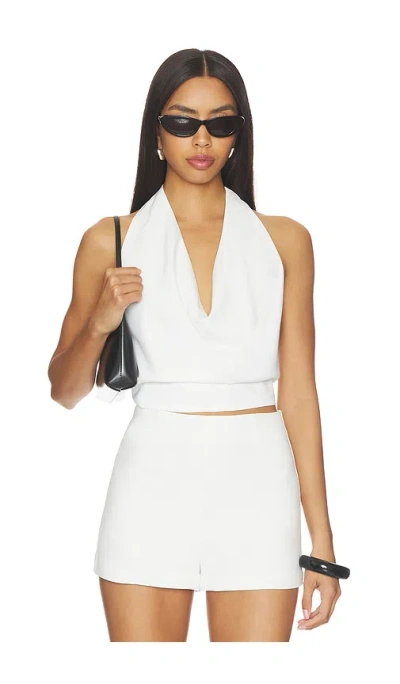 All The Ways Calianna Halter Top In White